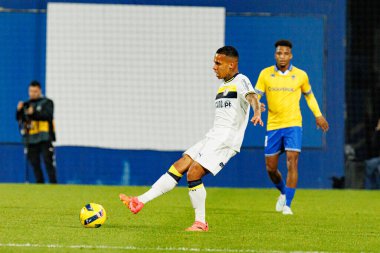 Gustavo Garcia, GD Estoril Praia ve FC Famalicao takımları arasında Estadio Antonio Coimbra da Mota (Maciej Rogowski / Ball Raw Images) maçında görüldü.)