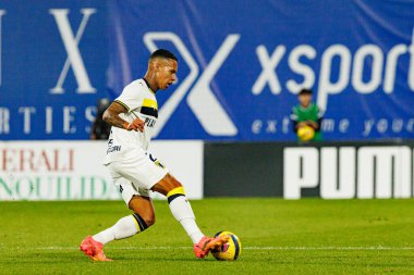 Gustavo Garcia, GD Estoril Praia ve FC Famalicao takımları arasında Estadio Antonio Coimbra da Mota (Maciej Rogowski / Ball Raw Images) maçında görüldü.)