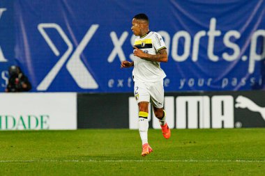 Gustavo Garcia, GD Estoril Praia ve FC Famalicao takımları arasında Estadio Antonio Coimbra da Mota (Maciej Rogowski / Ball Raw Images) maçında görüldü.)