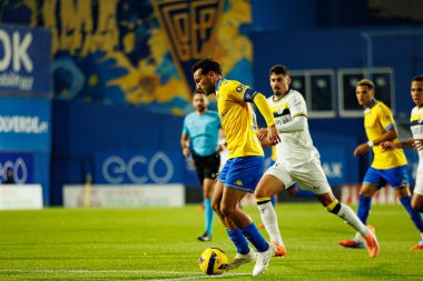 Joao Carvalho, Taca De Portugal maçında Estoril Praia ve FC Famalicao takımları arasında Estadio Antonio Coimbra da Mota 'da (Maciej Rogowski / Ball Raw Images)