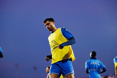 Andre Lacximicant, Taca De Portugal maçında GD Estoril Praia ve FC Famalicao takımları arasında Estadio Antonio Coimbra da Mota 'da (Maciej Rogowski / Ball Raw Images)