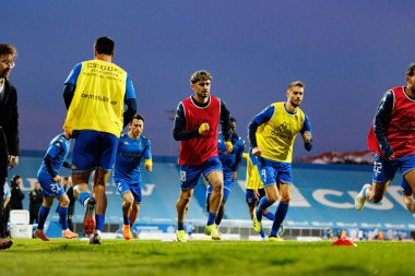 Jordan Holsgrove, GD Estoril Praia ve FC Famalicao takımları arasında Estadio Antonio Coimbra da Mota (Maciej Rogowski / Ball Raw Images) maçında görüldü.)