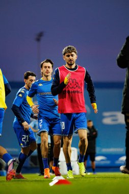 Jordan Holsgrove, GD Estoril Praia ve FC Famalicao takımları arasında Estadio Antonio Coimbra da Mota (Maciej Rogowski / Ball Raw Images) maçında görüldü.)