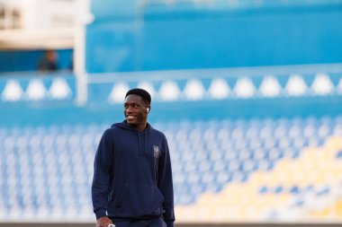 Ibrahima Ba, GD Estoril Praia ve FC Famalicao takımları arasında Estadio Antonio Coimbra da Mota (Maciej Rogowski / Ball Raw Images) maçında görüldü.)