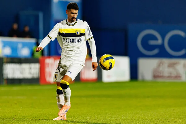 Gil Dias, GD Estoril Praia ve FC Famalicao takımları arasında Estadio Antonio Coimbra da Mota (Maciej Rogowski / Ball Raw Images) maçında görüldü.)