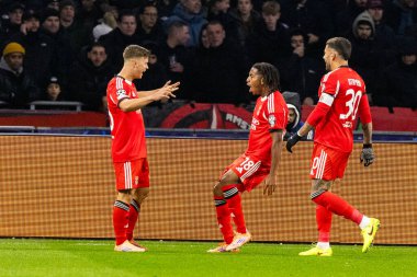 Samuel Dahl, AFC Ajax ve SL Benfica (Maciej Rogowski / Ball Raw Images) arasındaki Şampiyonlar Ligi faz maçında görüldü)