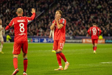 Amar Dediç, AFC Ajax ve SL Benfica (Maciej Rogowski / Ball Raw Images) arasında Şampiyonlar Ligi faz oyunu sırasında görüldü)