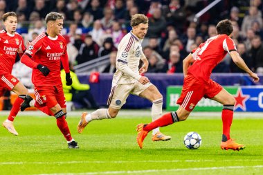 Kenneth Taylor, AFC Ajax ve SL Benfica (Maciej Rogowski / Ball Raw Images) arasındaki Şampiyonlar Ligi faz maçında görüldü)