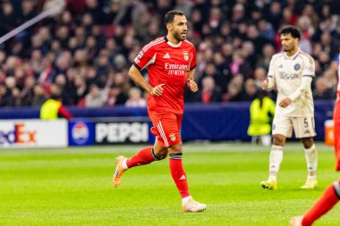Vangelis Pavlidis, AFC Ajax ve SL Benfica (Maciej Rogowski / Ball Raw Images) arasındaki Şampiyonlar Ligi faz oyununda görüldü)