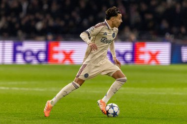 Rayane Bounida, AFC Ajax ve SL Benfica (Maciej Rogowski / Ball Raw Images) arasında Şampiyonlar Ligi faz oyunu sırasında görüldü)