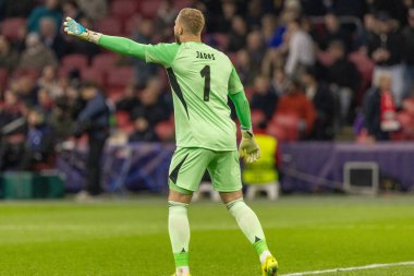 Vitezslav Jaros, AFC Ajax ve SL Benfica (Maciej Rogowski / Ball Raw Images) arasındaki Şampiyonlar Ligi faz oyununda görüldü)