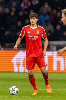 Antonio Silva, AFC Ajax ve SL Benfica (Maciej Rogowski / Ball Raw Images) arasındaki Şampiyonlar Ligi faz maçında görüldü)