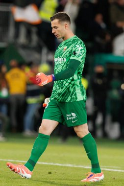 Elche, İspanya - 11 23 2025: Inaki Pena, Elche CF ve Real Madrid FC takımları arasında oynanan LaLiga EA Spor maçı sırasında görüldü  