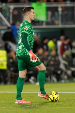 Elche, İspanya - 11 23 2025: Inaki Pena, Elche CF ve Real Madrid FC takımları arasında oynanan LaLiga EA Spor maçı sırasında görüldü  