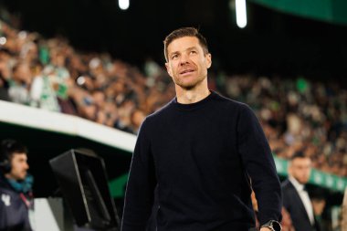 Elche, İspanya - 11 23 23 2025: Xabi Alonso LaLiga EA Spor karşılaşmasında Elche CF ve Real Madrid FC takımları arasında görüldü 