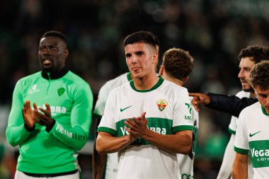 Elche, İspanya - 11 23 23 2025: Martim Neto, Elche CF ve Real Madrid FC takımları arasında oynanan LaLiga EA Spor maçında görüldü  