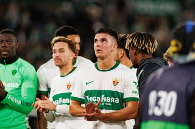 Elche, İspanya - 11 23 23 2025: Martim Neto, Elche CF ve Real Madrid FC takımları arasında oynanan LaLiga EA Spor maçında görüldü  