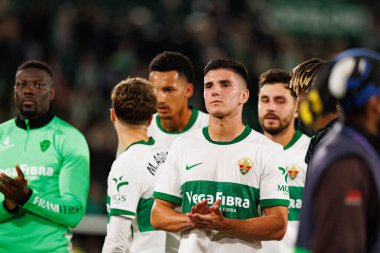 Elche, İspanya - 11 23 23 2025: Martim Neto, Elche CF ve Real Madrid FC takımları arasında oynanan LaLiga EA Spor maçında görüldü  