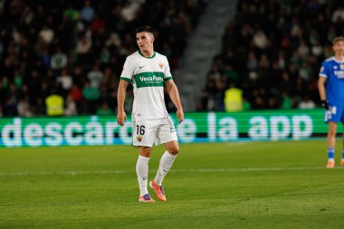Elche, İspanya - 11 23 23 2025: Martim Neto, Elche CF ve Real Madrid FC takımları arasında oynanan LaLiga EA Spor maçında görüldü 