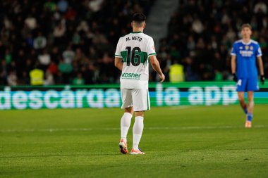 Elche, İspanya - 11 23 23 2025: Martim Neto, Elche CF ve Real Madrid FC takımları arasında oynanan LaLiga EA Spor maçında görüldü  