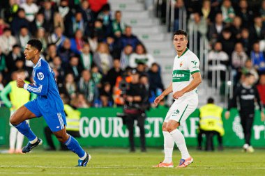 Elche, İspanya - 11 23 23 2025: Martim Neto, Elche CF ve Real Madrid FC takımları arasında oynanan LaLiga EA Spor maçında görüldü  