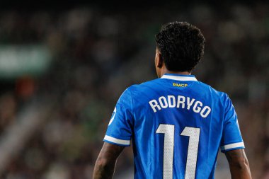 Elche, İspanya - 11 23 23 2025: Rodrygo Elche CF ve Real Madrid FC takımları arasında oynanan LaLiga EA SPORTS maçı sırasında görüldü. 