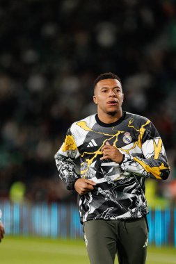 Elche, İspanya - 11 23 23 2025: LaLiga EA SPORTS maçı sırasında Elche CF ve Real Madrid FC takımları arasında Kylian Mbappe görüldü 