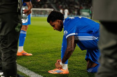 Elche, İspanya - 11 23 23 2025: Rodrygo Elche CF ve Real Madrid FC takımları arasında oynanan LaLiga EA SPORTS maçı sırasında görüldü.  