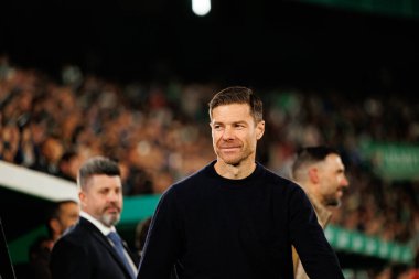 Elche, İspanya - 11 23 23 2025: Xabi Alonso LaLiga EA Spor karşılaşmasında Elche CF ve Real Madrid FC takımları arasında görüldü  