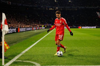 Georgiy Sudakov, AFC Ajax ve SL Benfica (Maciej Rogowski / Ball Raw Images) arasında Şampiyonlar Ligi faz oyununda görüldü)