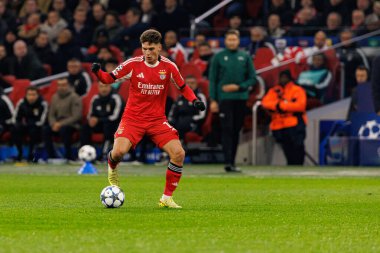 Georgiy Sudakov, AFC Ajax ve SL Benfica (Maciej Rogowski / Ball Raw Images) arasında Şampiyonlar Ligi faz oyununda görüldü)