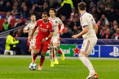 Vangelis Pavlidis, AFC Ajax ve SL Benfica (Maciej Rogowski / Ball Raw Images) arasındaki Şampiyonlar Ligi faz oyununda görüldü)