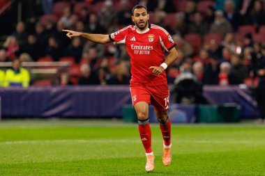 Vangelis Pavlidis, AFC Ajax ve SL Benfica (Maciej Rogowski / Ball Raw Images) arasındaki Şampiyonlar Ligi faz oyununda görüldü)