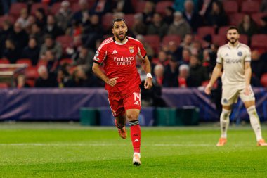 Vangelis Pavlidis, AFC Ajax ve SL Benfica (Maciej Rogowski / Ball Raw Images) arasındaki Şampiyonlar Ligi faz oyununda görüldü)