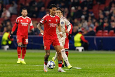 Richard Rios, AFC Ajax ve SL Benfica (Maciej Rogowski / Ball Raw Images) arasında Şampiyonlar Ligi faz oyunu sırasında görüldü)