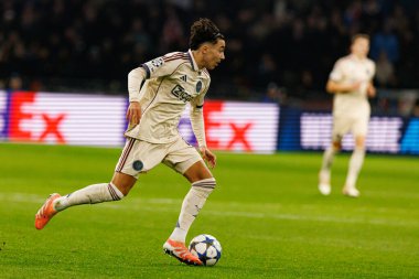 Rayane Bounida, AFC Ajax ve SL Benfica (Maciej Rogowski / Ball Raw Images) arasında Şampiyonlar Ligi faz oyunu sırasında görüldü)