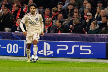 Owen Wijndal, AFC Ajax ve SL Benfica (Maciej Rogowski / Ball Raw Images) arasında Şampiyonlar Ligi faz oyunu sırasında görüldü)