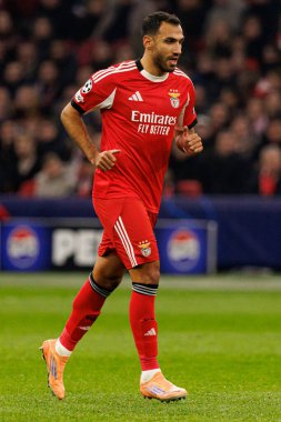Vangelis Pavlidis, AFC Ajax ve SL Benfica (Maciej Rogowski / Ball Raw Images) arasındaki Şampiyonlar Ligi faz oyununda görüldü)
