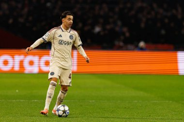 Rayane Bounida, AFC Ajax ve SL Benfica (Maciej Rogowski / Ball Raw Images) arasında Şampiyonlar Ligi faz oyunu sırasında görüldü)