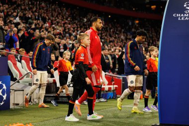 Vangelis Pavlidis, AFC Ajax ve SL Benfica (Maciej Rogowski / Ball Raw Images) arasındaki Şampiyonlar Ligi faz oyununda görüldü)