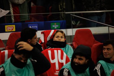 Andreas Schjelderup, AFC Ajax ve SL Benfica (Maciej Rogowski / Ball Raw Images) arasındaki Şampiyonlar Ligi faz maçında görüldü)