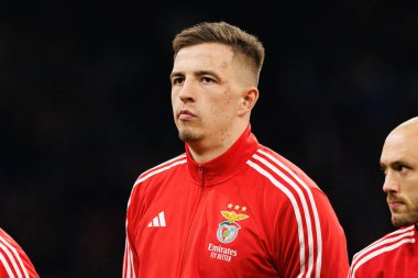 Anatoliy Trubin, AFC Ajax ve SL Benfica (Maciej Rogowski / Ball Raw Images) arasında Şampiyonlar Ligi faz oyunu sırasında görüldü)