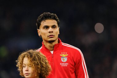 Richard Rios, AFC Ajax ve SL Benfica (Maciej Rogowski / Ball Raw Images) arasında Şampiyonlar Ligi faz oyunu sırasında görüldü)