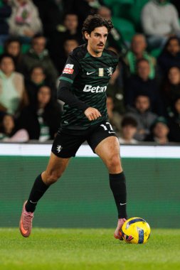   Francisco Trincao, Liga Portekiz maçı sırasında Estadio Jose Alvalade 'de Sporting CP ve CF Estrela Amadora (Maciej Rogowski / Ball Raw Images) takımları arasında görüldü.)