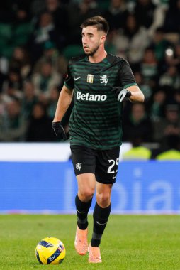   Goncalo Inacio, Liga Portekiz maçı sırasında Estadio Jose Alvalade (Maciej Rogowski / Ball Raw Images) takımları arasında Sporting CP ve CF Estrela Amadora arasında görüldü.)