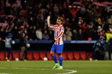 Antoine Griezmann, Atletico de Madrid ile Internazionale Milano (Maciej Rogowski / Ball Raw Images) arasındaki Şampiyonlar Ligi faz maçında görüldü.)
