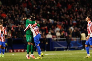 Juan Musso ve Jose Maria Gimenez, Atletico de Madrid ile Internazionale Milano (Maciej Rogowski / Ball Raw Images) arasındaki Şampiyonlar Ligi faz maçında görüldü.)