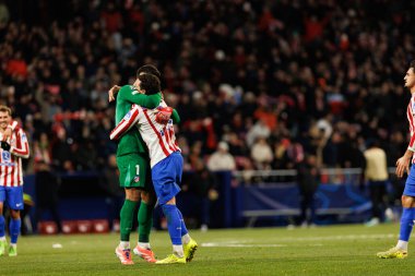Juan Musso ve Jose Maria Gimenez, Atletico de Madrid ile Internazionale Milano (Maciej Rogowski / Ball Raw Images) arasındaki Şampiyonlar Ligi faz maçında görüldü.)