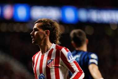 Antoine Griezmann, Atletico de Madrid ile Internazionale Milano (Maciej Rogowski / Ball Raw Images) arasındaki Şampiyonlar Ligi faz maçında görüldü.)