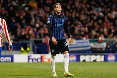 Francesco Pio Esposito Atletico de Madrid ile Internazionale Milano (Maciej Rogowski / Ball Raw Images) arasındaki Şampiyonlar Ligi faz maçında görüldü.)